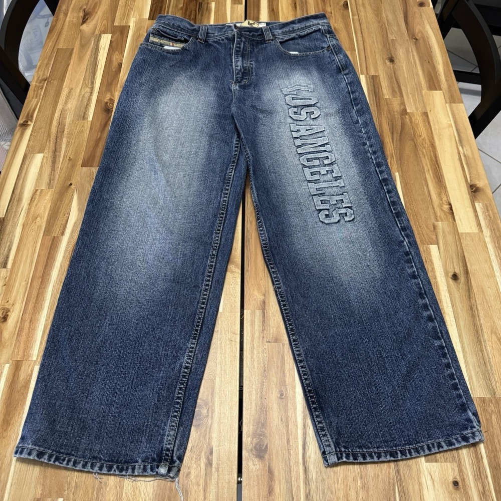 Vintage Victorious Jeans Mens‎ 36x30 LA Dodgers Baggy Hip Hop Streetwear Y2K